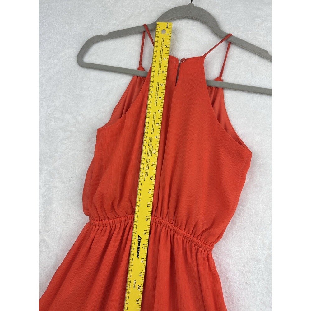 Ella Moss Womens Halter Mini Ruffle Tiered Dress Orange Size‎ XS  Girls 12 - Picture 10 of 12